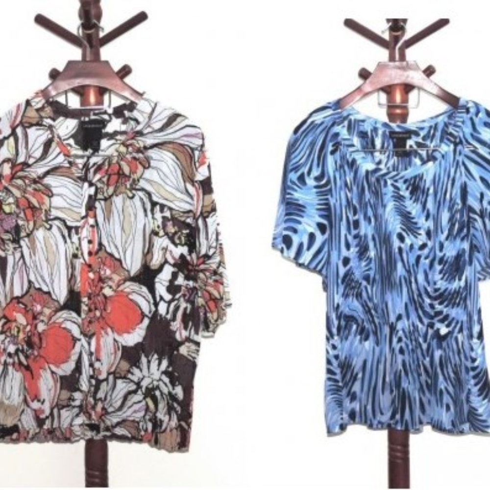 Lot of 2 Lane Bryant casual semi-sheer tops